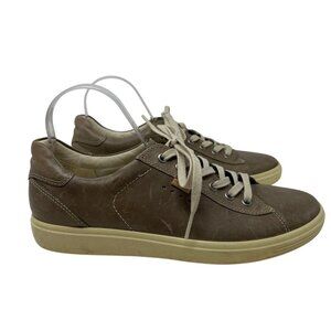 Ecco Brown Leather Lace-Up Casual Sneakers Womens EUR  Size 42 US 11/11.5